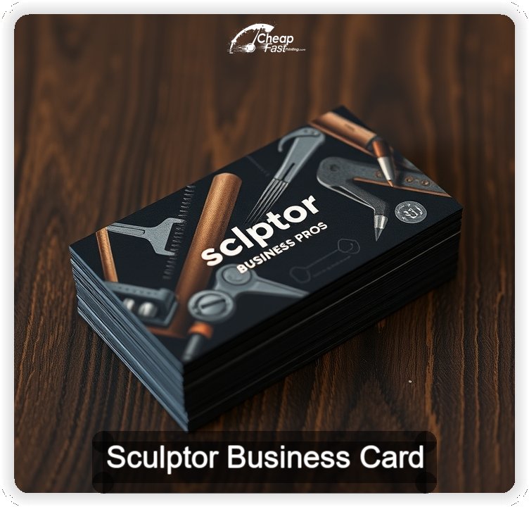 Sculptor business card design sample