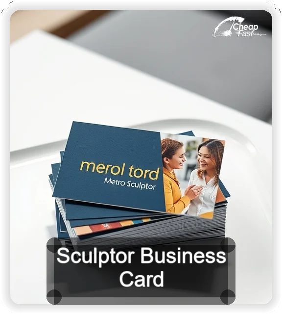Sculptor business card design sample