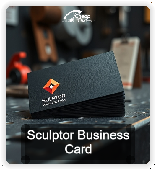 Sculptor business card design sample