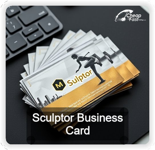 Sculptor business card design sample