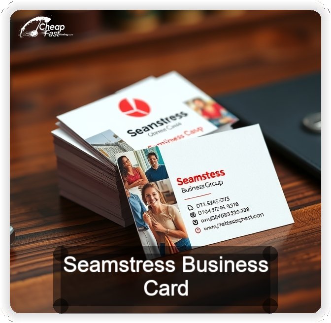 Seamstress business card design sample