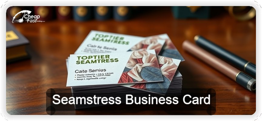 Seamstress business card design sample