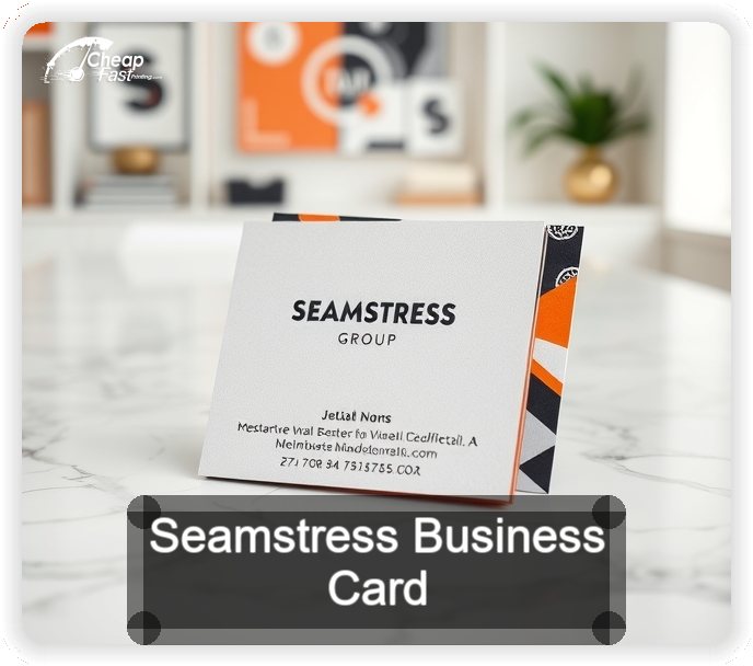 Seamstress business card design sample