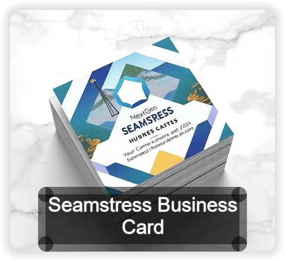 Seamstress business card design sample