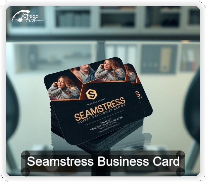 Seamstress business card design sample
