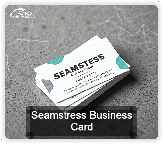 Seamstress business card design sample