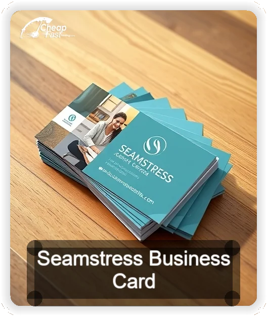 Seamstress business card design sample