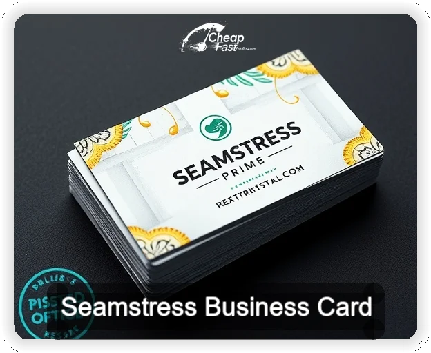 Seamstress business card design sample