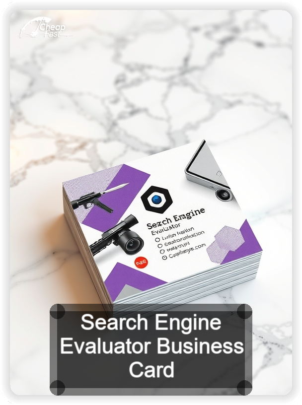Search Engine Evaluator business card design sample