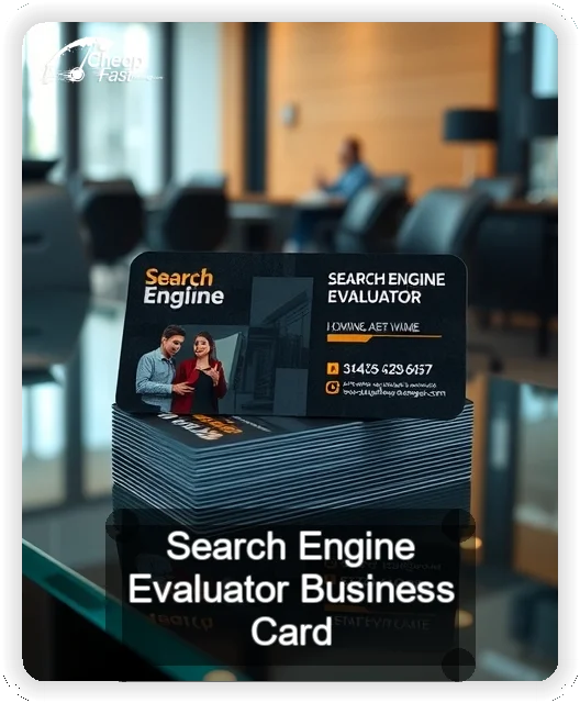 Search Engine Evaluator business card design sample
