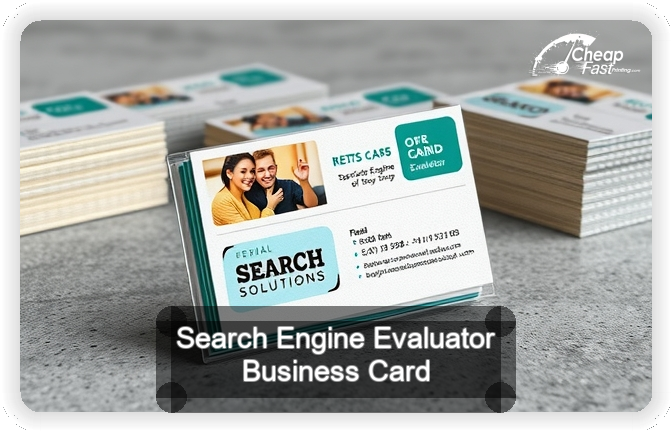 Search Engine Evaluator business card design sample