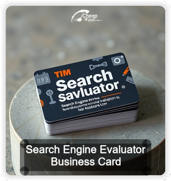 Search Engine Evaluator business card design sample