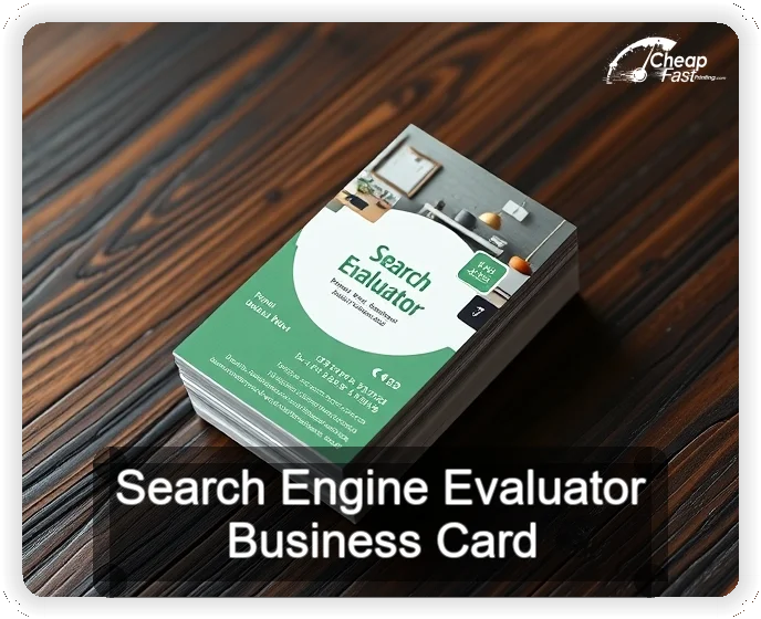 Search Engine Evaluator business card design sample