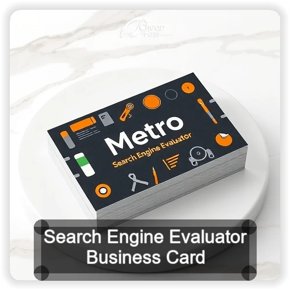 Search Engine Evaluator business card design sample