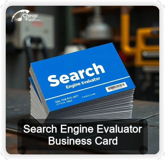 Search Engine Evaluator business card design sample