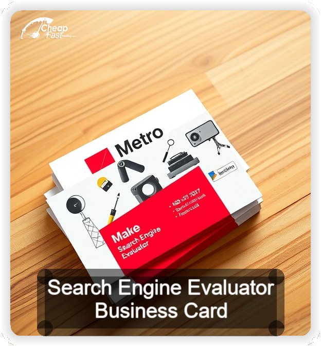 Search Engine Evaluator business card design sample