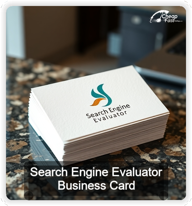 Search Engine Evaluator business card design sample