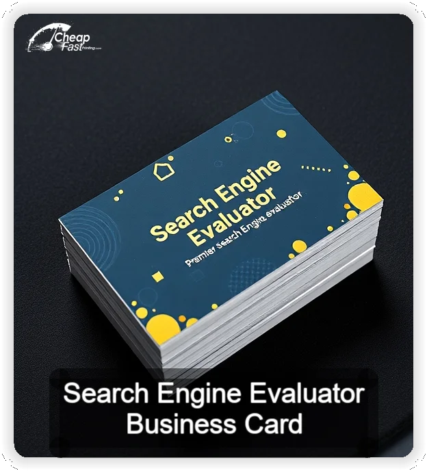 Search Engine Evaluator business card design sample