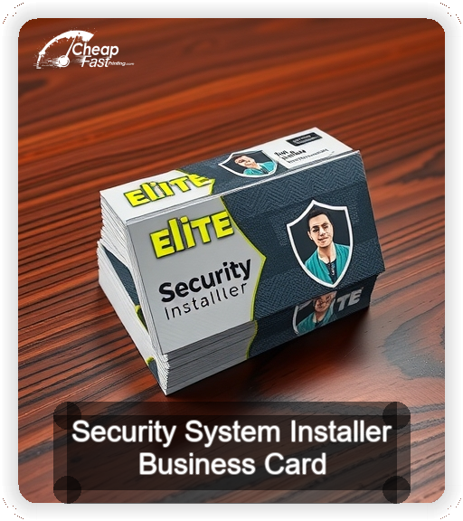Security System Installer business card design sample