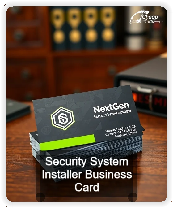 Security System Installer business card design sample