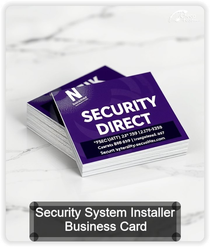 Security System Installer business card design sample