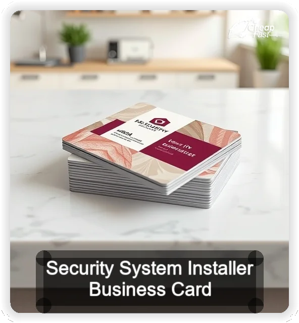 Security System Installer business card design sample