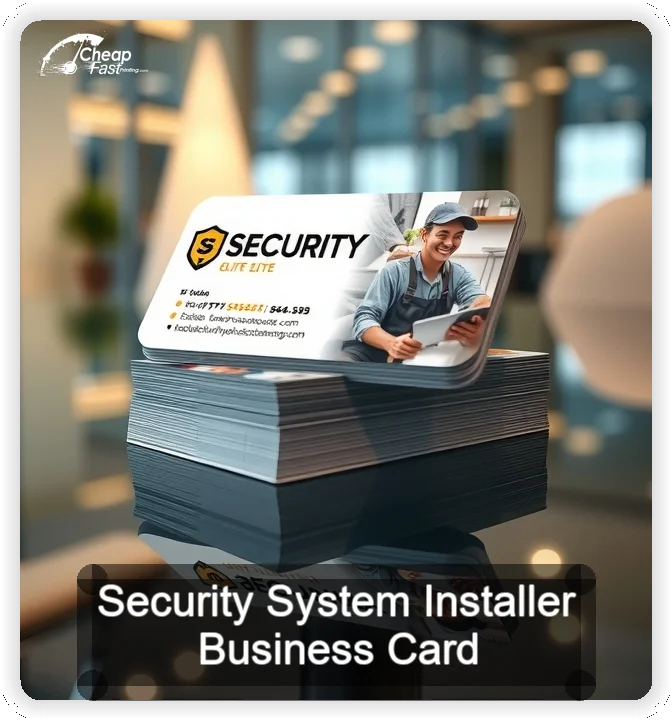 Security System Installer business card design sample
