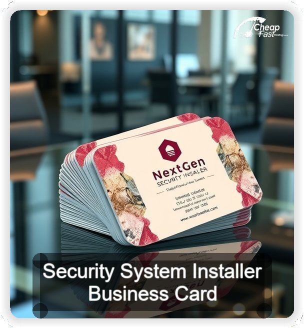 Security System Installer business card design sample