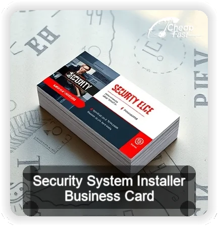 Security System Installer business card design sample