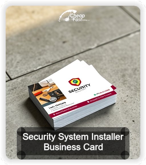 Security System Installer business card design sample