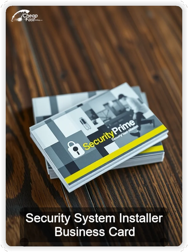 Security System Installer business card design sample