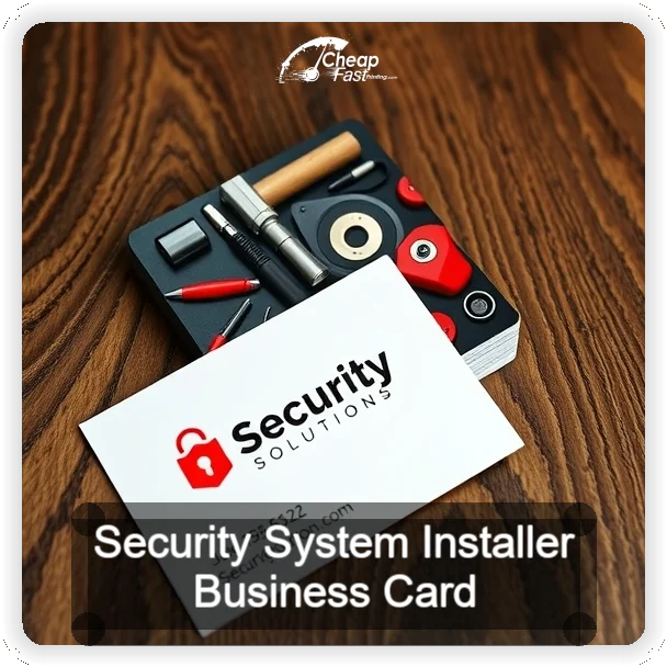 Security System Installer business card design sample