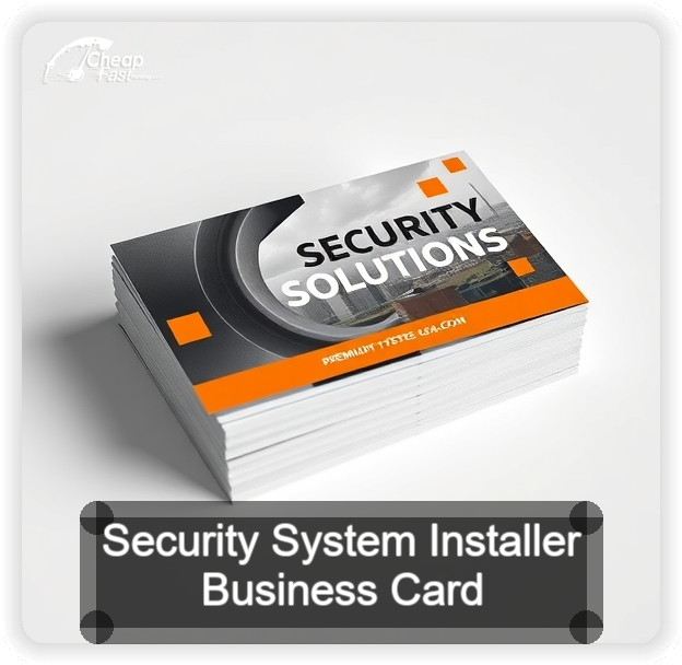 Security System Installer business card design sample