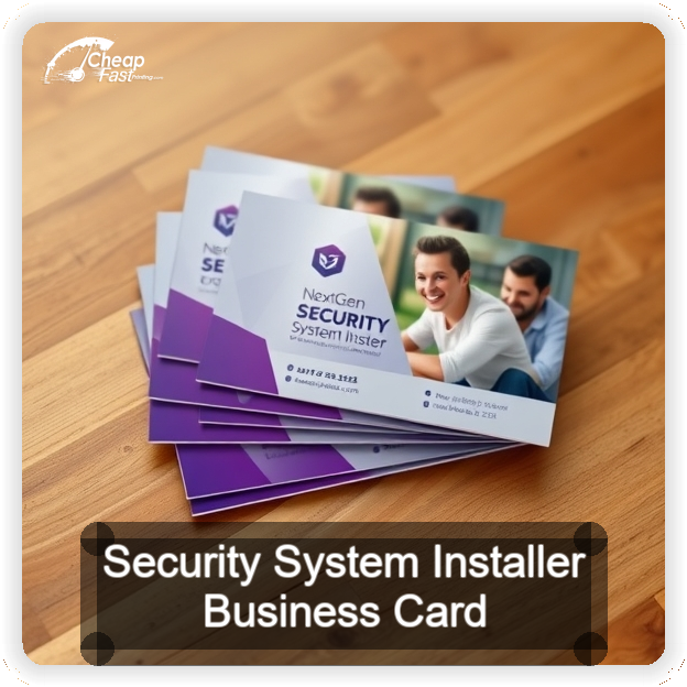 Security System Installer business card design sample