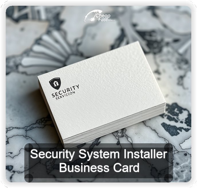Security System Installer business card design sample