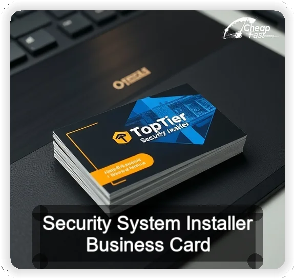Security System Installer business card design sample