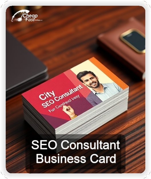 Seo Consultant business card design sample