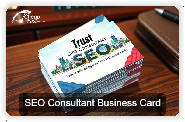 Seo Consultant business card design sample