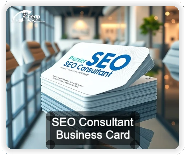 Seo Consultant business card design sample