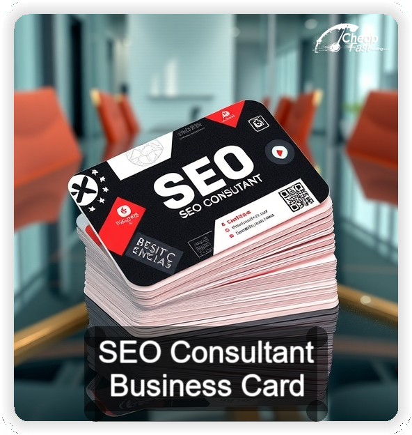 Seo Consultant business card design sample
