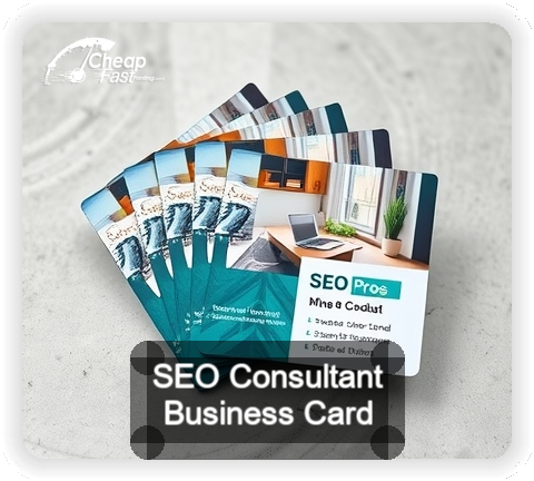 Seo Consultant business card design sample