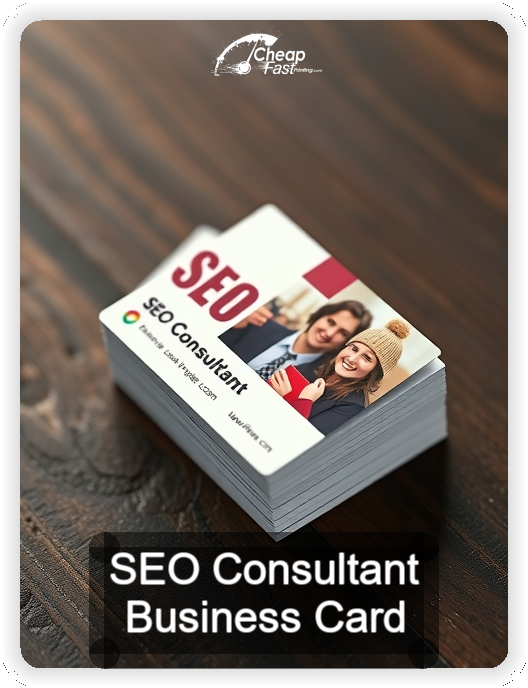 Seo Consultant business card design sample