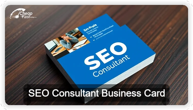Seo Consultant business card design sample