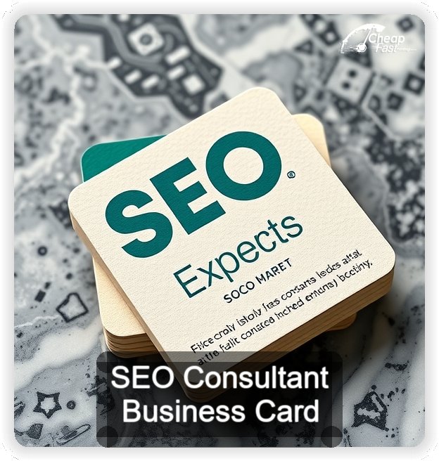 Seo Consultant business card design sample
