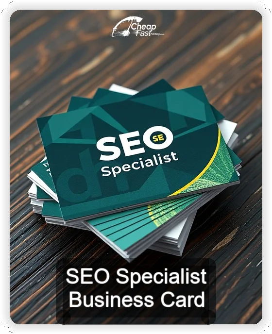 Seo Specialist business card design sample