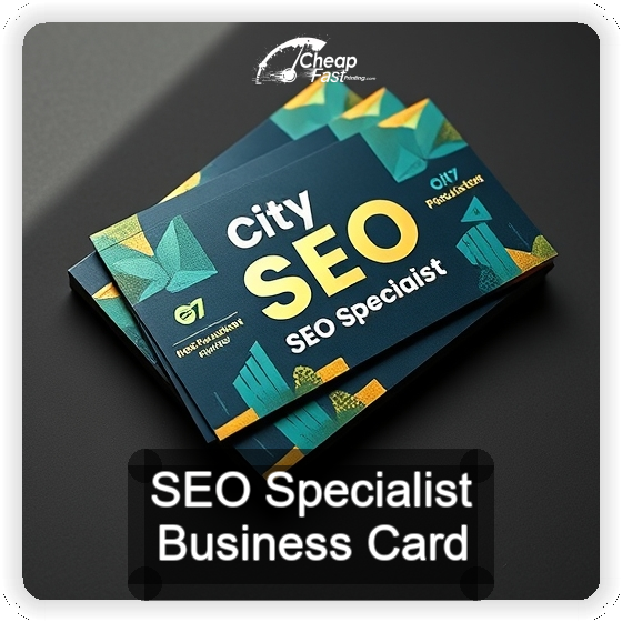 Seo Specialist business card design sample