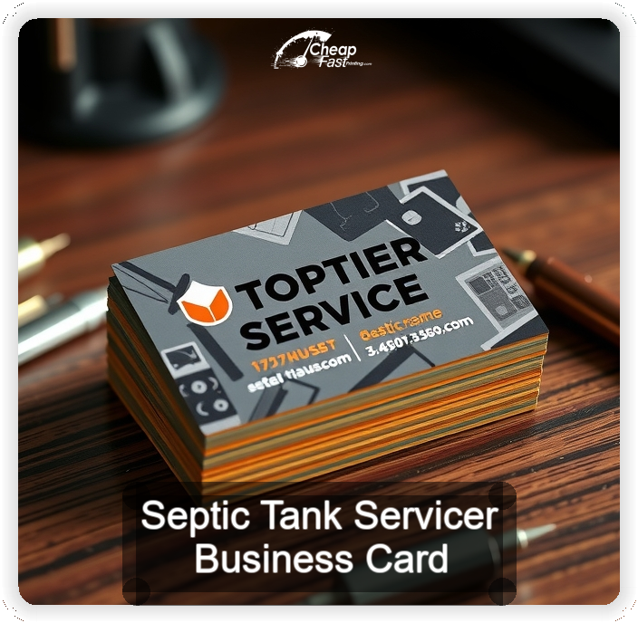 Septic Tank Servicer business card design sample