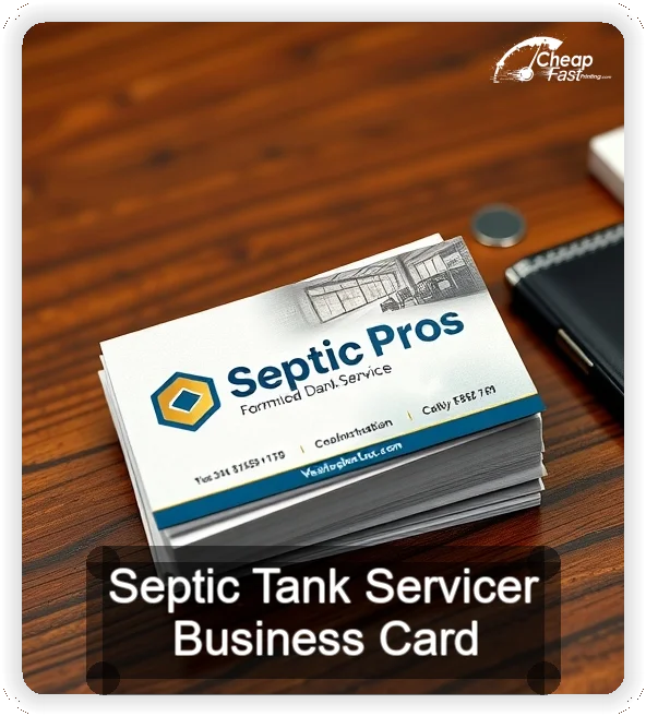 Septic Tank Servicer business card design sample