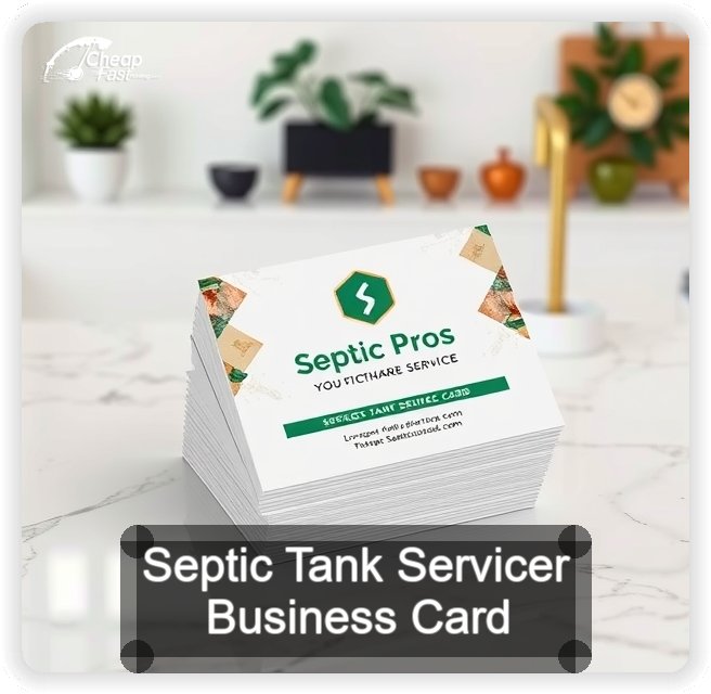 Septic Tank Servicer business card design sample