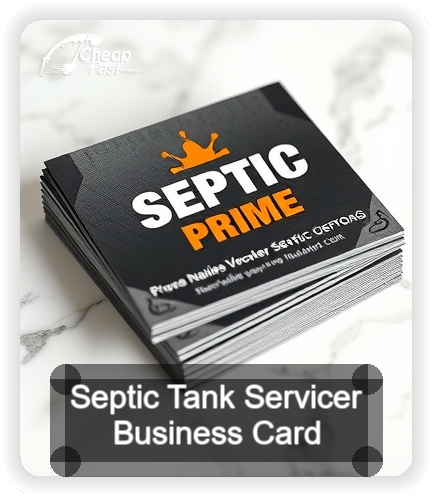 Septic Tank Servicer business card design sample